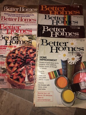 Vintage better homes and garden magazine Lot Of 8 1970-1986-image