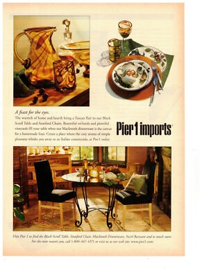 Pier 1 Imports Home Decor Vintage 1993 Print Ad-image