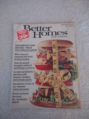 VTG Better Homes & Gardens Magazine June 1972 Crafts Recipes Gardens Decor-image
