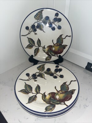 Set Of 4 PIER 1 MACINTOSH England Angleterre Salad Dessert PLATES 8