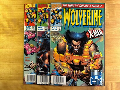 Wolverine #115 116 117 (1997) NM 9.4 Marvel Comics Newsstand Zero Tolerance Hama-image
