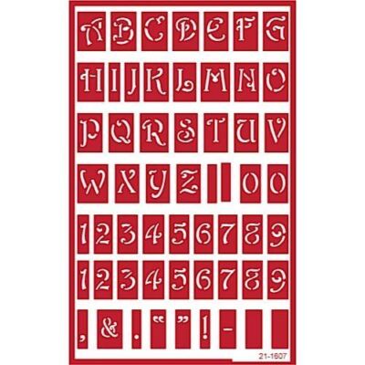 Over n Over Self Stick Reusable Glass Etching Stencils  ~ Alphabet Uppercase-image