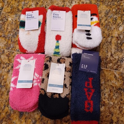 5 Old Navy Cozy Socks  + 1 Gap Cozy Socks-image