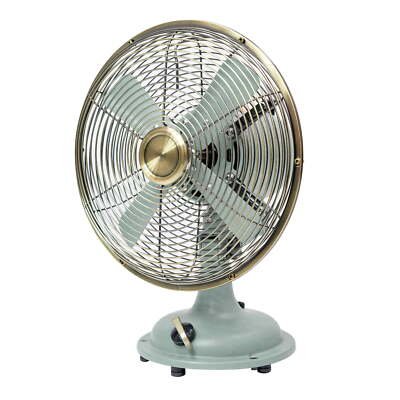 Better Homes & Gardens New 8 in Sage Vintage Table Fan with Oscillation-image