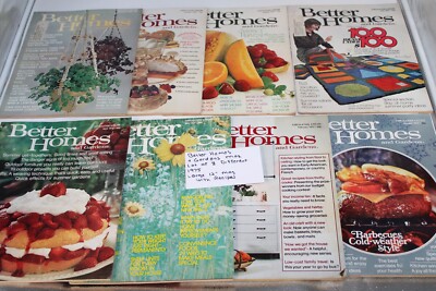 Better Homes & Gardens Magazine lot of 8, 1975, Large 12