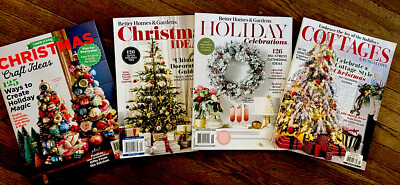 Lot4 Christmas Magazines-Cottages & Bungalows,Better Homes & Gardens,Country Liv-image