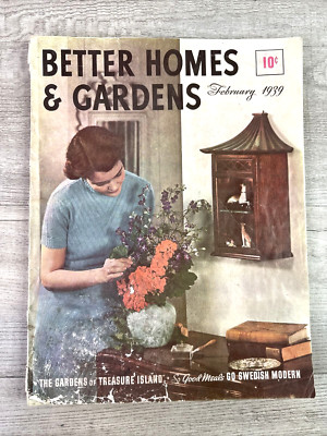 Vtg 1939 FEBRUARY BETTER HOMES & GARDENS MAGAZINE - FULL PAGE COLOR ADS-image
