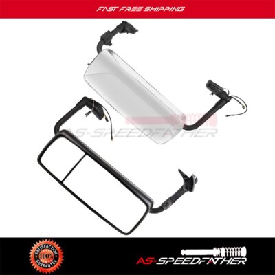 For 2015-2018 VOLVO VNL Driver+Passenger Chrome Mirrors Complete Truck Mirrors-image