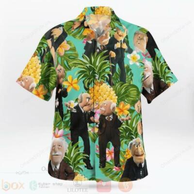 The Muppet Statler And Waldorf Pineapple Tropical HAWAIIAN Shirt All Over Print-image