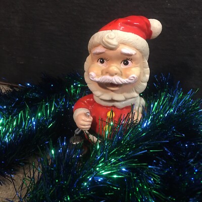 Vintage Santa Clause  Christmas wind up head Nodder Japan-image