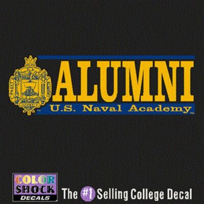 Navy Midshipmen Decal - Crest W/ Alumni Over Us Naval Academy-image
