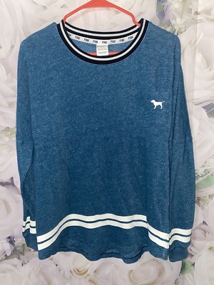 VICTORIA’S SECRET LOVE PINK TEAL SOFT COZY SWEATSHIRT SMALL-image