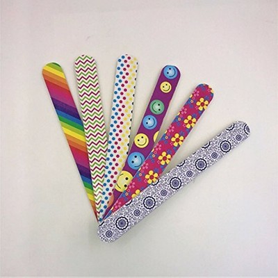 Nail File Double Sided Durable Nail Art by Beliz Imports, Variety Design 12 Pack-image