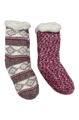 Cuddl Duds Faux Sherpa Cozy Lined Socks Set of 2-image