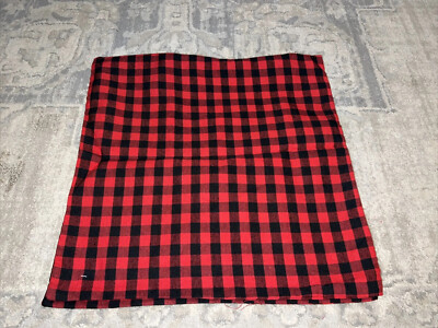 NEW Pair Mainstays Buffalo Plaid Checked Red Black 17” Pillow Cover-image
