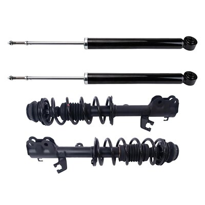For Nissan Versa Note 14-19 TRQ Front & Rear Complete Strut Assembly Kit-image