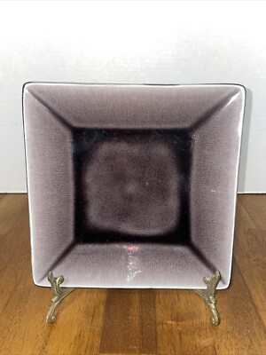 Pier 1 Imports Plum/purple 8” Square Salad/Dessert Plate-image
