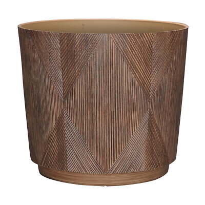 Better Homes & Gardens Hudson Brown Resin Planter, 15.7in x 15.7in x 13.8in-image