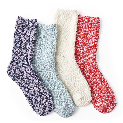 Snuggle Sac Warm Fuzzy Chenille Socks for Women, Super Soft Microfiber Cozy W...-image