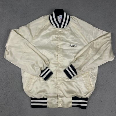 Vintage West Ark Jacket Adult Medium White George's Highview 80s Kathie Kenosha*-image