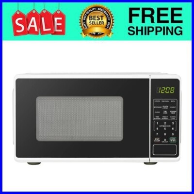 Mainstays 0.7 Cu ft Countertop Microwave Oven, 700 Watts, White-image