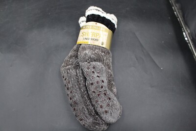 NWT Heat Trendz Sherpa  Socks - One Size Fits All - Non Slip Grip - Soft-image