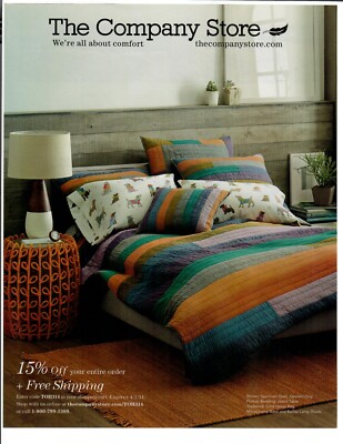 The Company Store Original Print Ad All About Comfort Cozy Bedroom-image