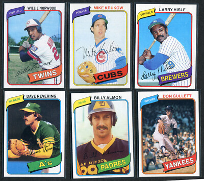 1980 Topps Baseball Nm/mt Clean #351-726 Complete Your Set You Pick-image