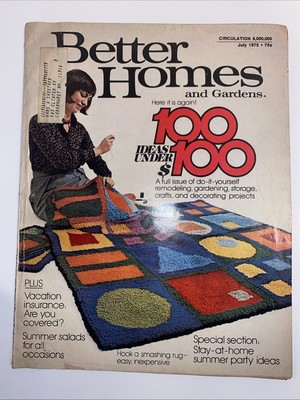 VTG Better Homes & Gardens Magazine July 1975 Summer Parties Recipes Gardening-image