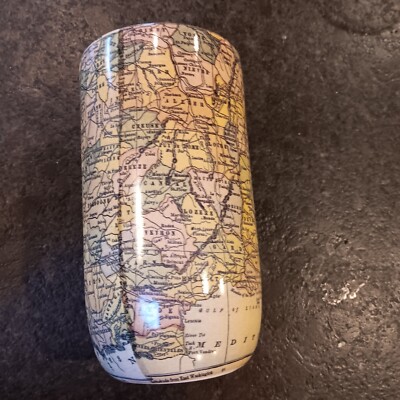 Vintage Vase - Map of France - by 3-G Imports - Unique Design and Size-image