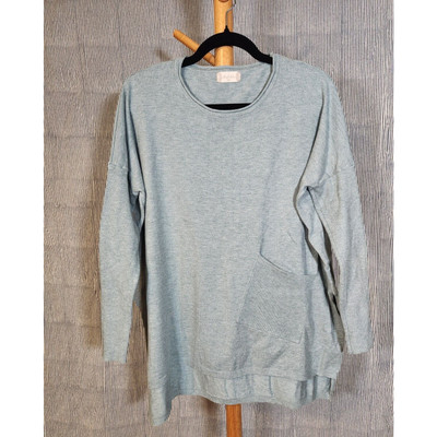 ALTAR’D STATE Cozy Comfort Pocket Pullover Oversized Knit Sweater, S/M Ice Blue-image