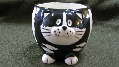 Pier One Imports Chubby Cat Handpainted.Mug. 1153-image