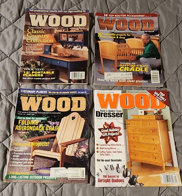 Lot of (4) - Vintage WOOD Magazines by Better Homes and Gardens - Lot #1094-image