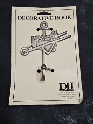 Decorative Coat Hat Multi-purpose Hook Wheelbarrow 1995 Design Imports India-image