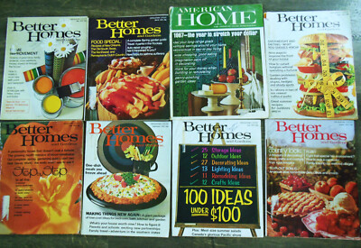 Better Homes and Gardens Magazines 1972 + American Home 1967 - Lot of 8-image