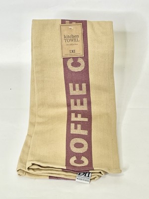 Kitchen Towel, Design, Imports NWT 18”x28” Coffee India￼-image