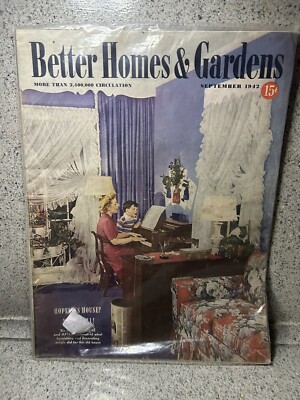 1942 September.  BETTER HOMES & GARDENS MAGAZINE - NICE ILLUSTRATED COVER-image