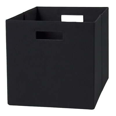 Better Homes & Gardens Collapsible Fabric Cube Storage Bin, Rich Black-image