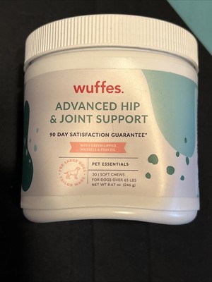 Wuffes Advanced Hip & Joint Support for Dogs over 65 lbs 30 Soft Dog Chews New-image
