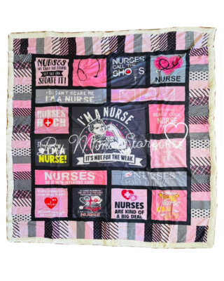 Nurse ER Emergency Department Soft & Cozy Fleece Throw Blanket 55 x 56 in [-image