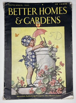 1929 SEPTEMBER BETTER HOMES & GARDENS MAGAZINE MEREDITH PUBLISHING CO. ILLUS.-image
