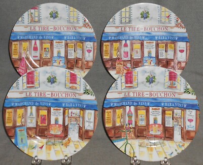 Set (4) Sisson Imports LE TIRE-BOUCHON 7 1/4