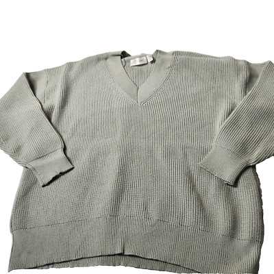 RD Style Women's Size Large Green Sweater V Neck Jocelyn New-image