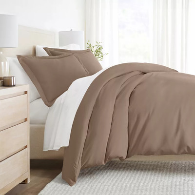 3 Piece Duvet Cover & Shams Set - Soft and Breathable, Double-image