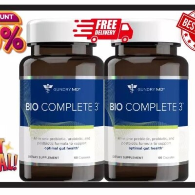 GUNDRY MD BIO COMPLETE 3 Capsules 120  2Count, PreBiotic ProBiotic & PostBiotic-image