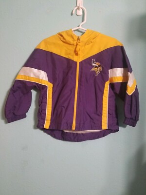 Vintage VTG Minnesota Vikings NFL Football Wind Breaker Jacket Size ( 3T )-image