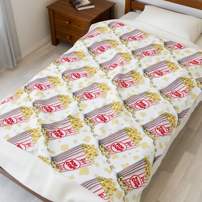 Fresh Hot Popcorn Buckets Warm & Buttery Velveteen Plush Cozy Blanket-image