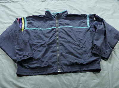 Vintage Fila Jacket Mens 46 Eu Blue Soft Shell Wind Breaker Lightweight Italy-image