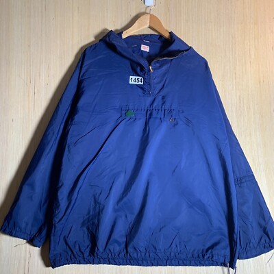 Vintage Anderson And Thompson Wind Breaker Adult Size Large Blue Long Sleeve Men-image