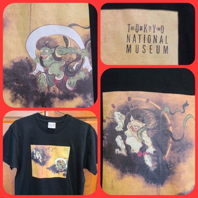 Vtg Tokyo National Museum Raijin Wind & Thunder God 'Fujin' Korin T-shirt L-image